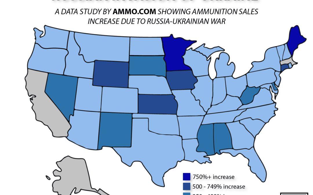U.S. Ammo Sales Up 166% in the Two Weeks Following Russia’s Invasion of Ukraine