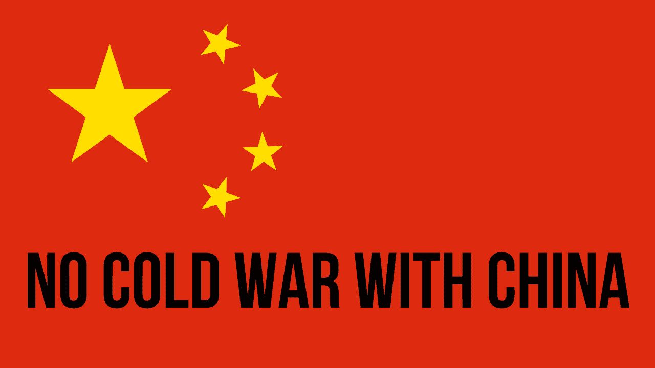 no cold war with china