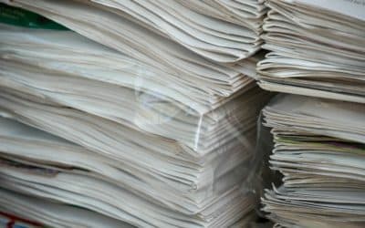 stack of white papers. free public domain cc0 photo.