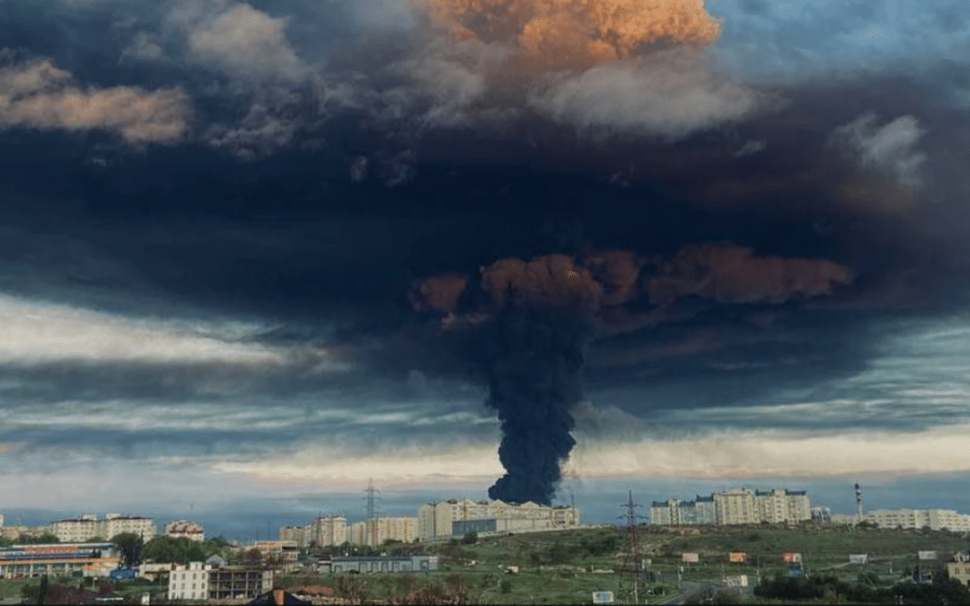 Russian Official: Ukrainian Drone Attack Sets Crimean Fuel Depot Ablaze