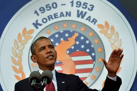 obama at korean war commemoration