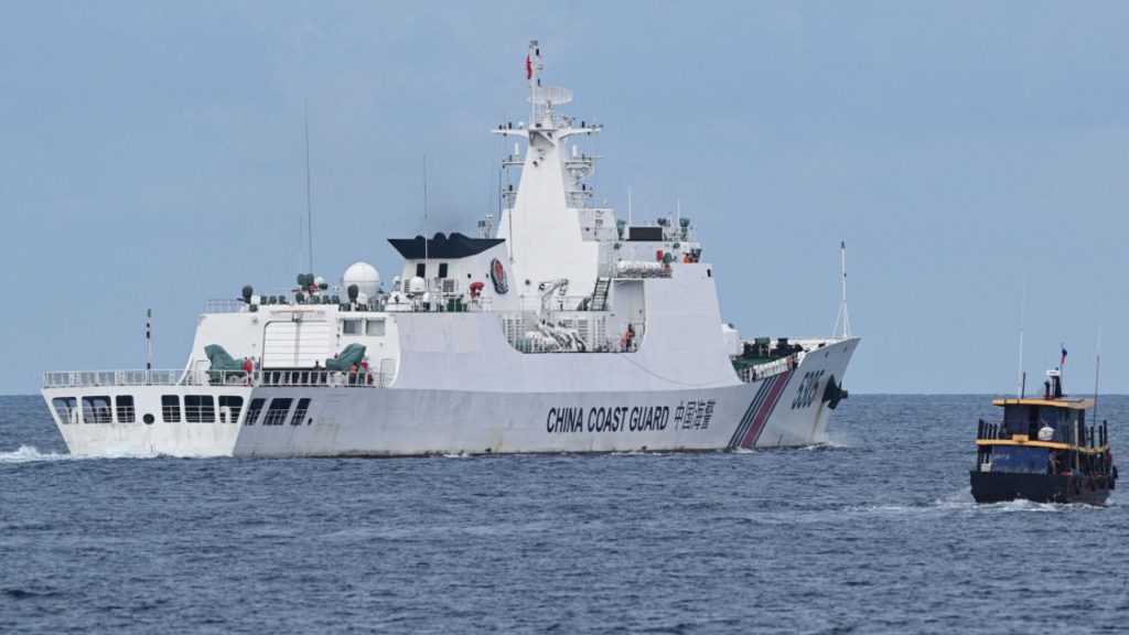 chinese coast guard and philippine boat
