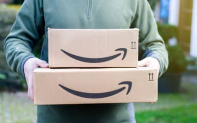 soest, germany january 14, 2019: man delivers amazon prime pa