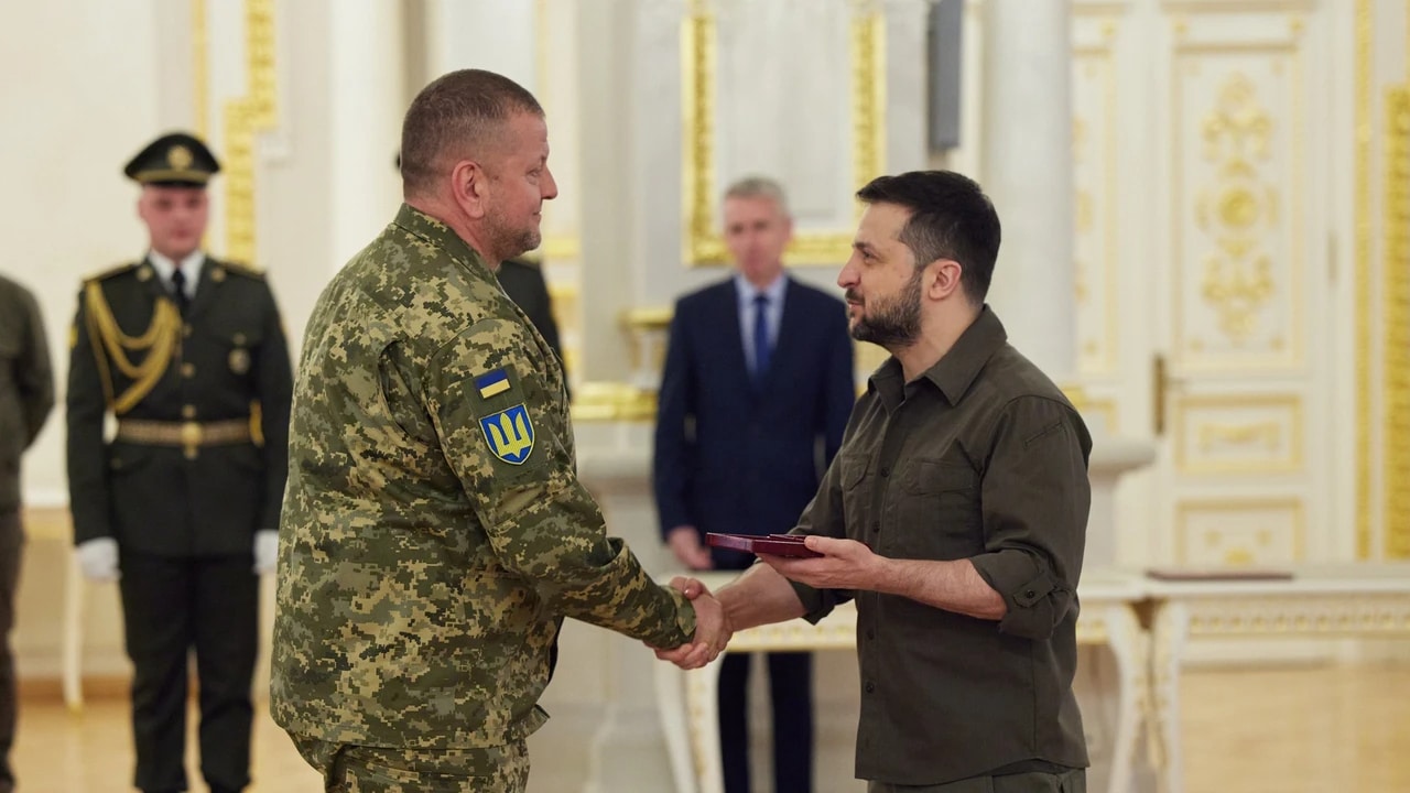 ukrainian commander in chief, valery zaluzhny and president volodymyr zelensky.