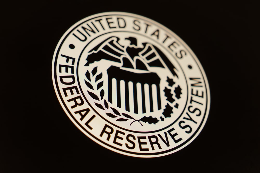 federal reserve symbol on a black background