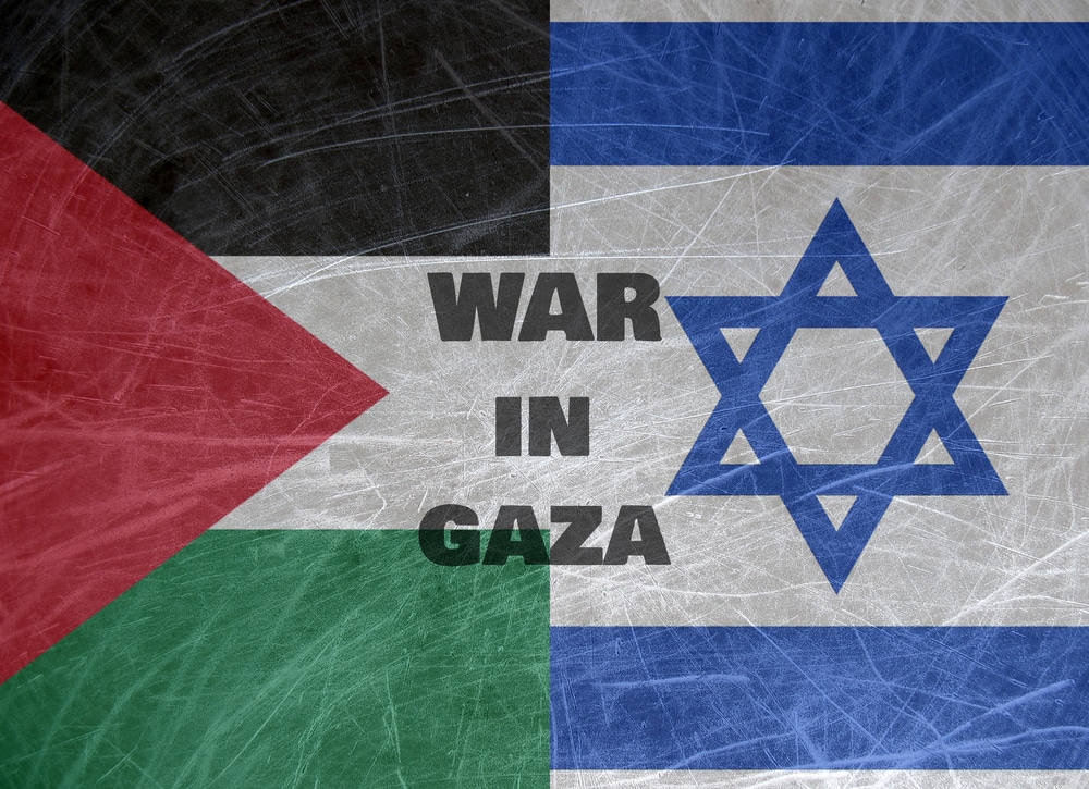 grunge flag of israel and palestine