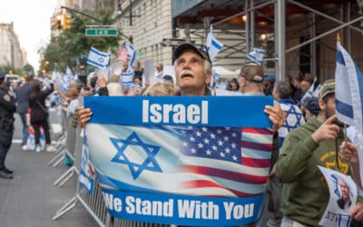 israeli expats and us jews protest during prime minister netanyahu's u.n. visit