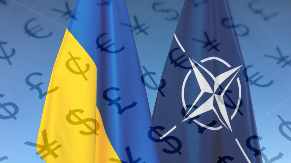 NATO Ukr dollar euro signs