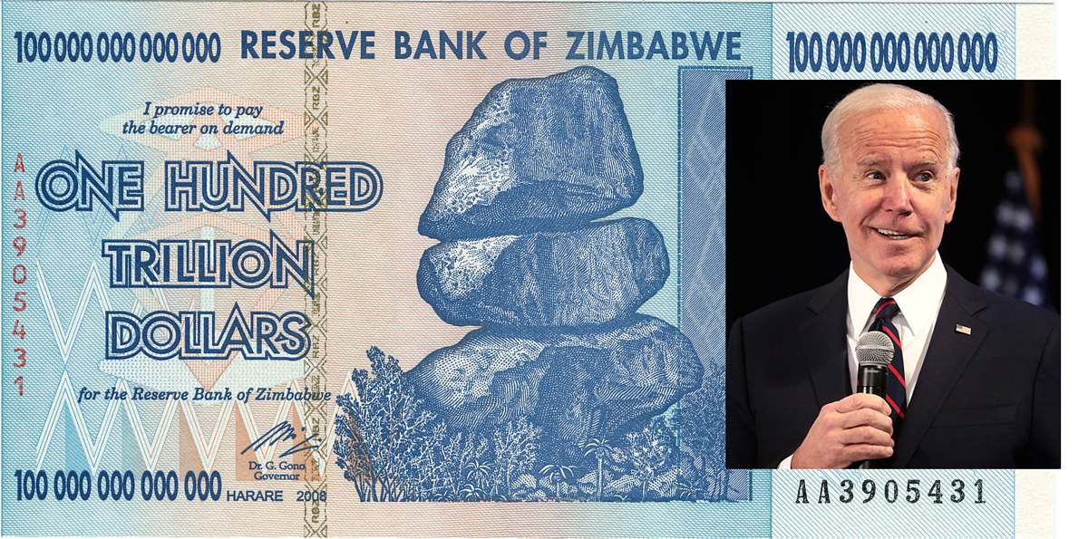 biden inflation illustration zimbabwe $100 trillion 2009 obverse