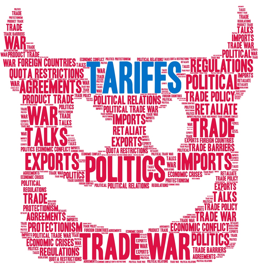 tariffs word cloud