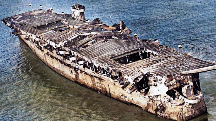 this is how an atomic bomb melts an aircraft carrier