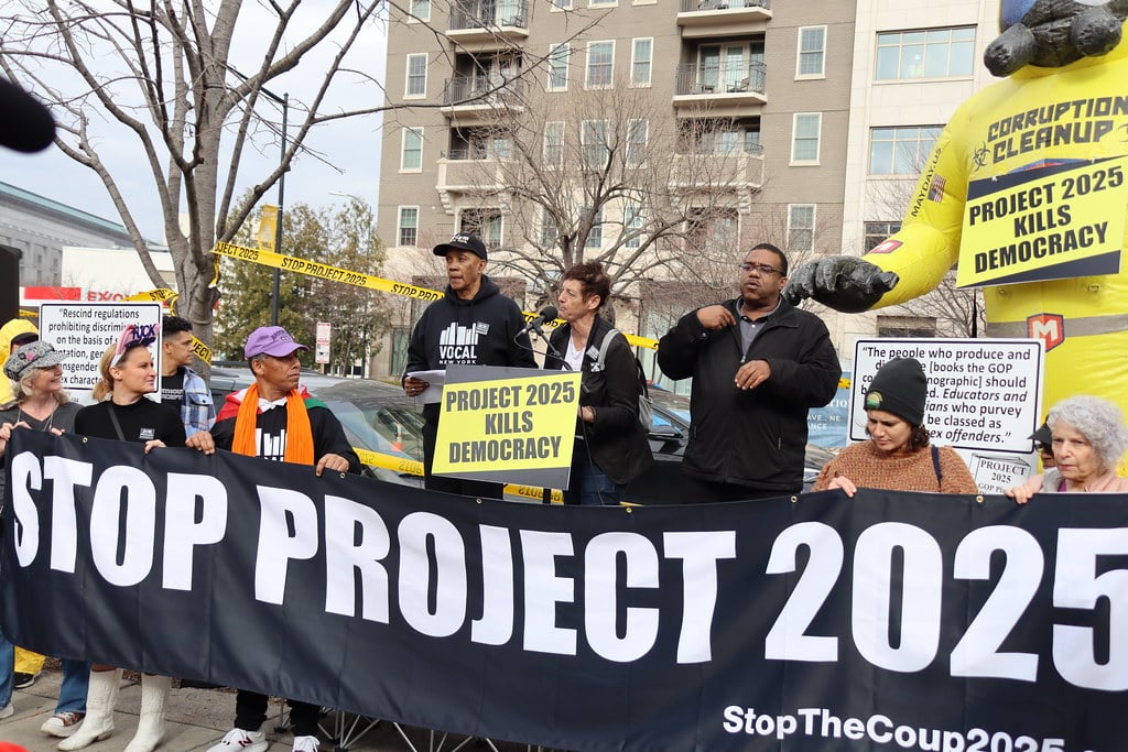 stop project 2025 protest