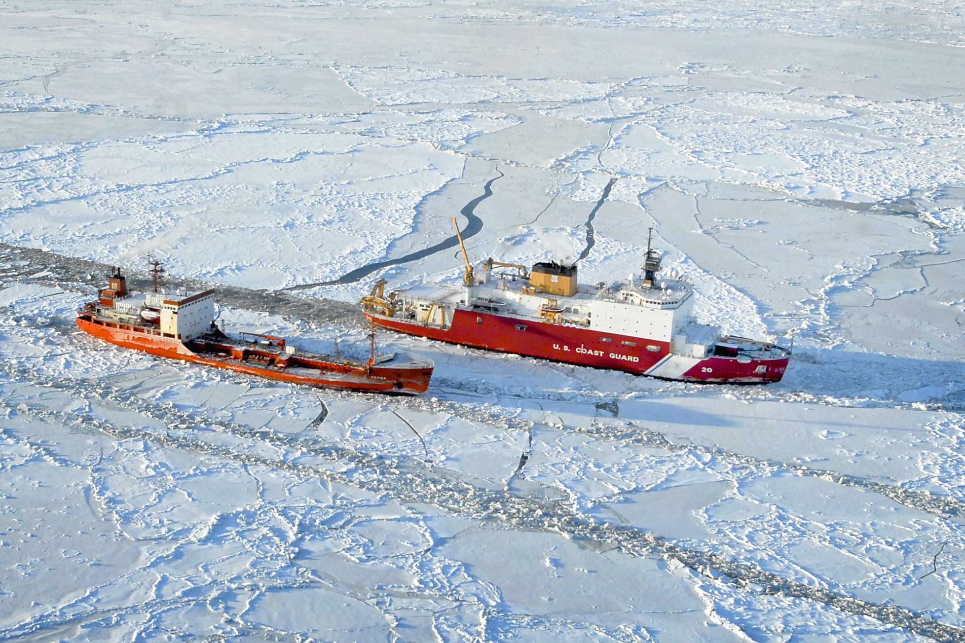 coast guard cutter healy escorts russian tanker to nome