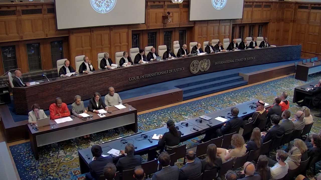 The ICJ delivers its Advisory Opinion on the legal consequences of Israel's occupation of Palestinian territory, July 19, 2024. (UN Web TV)