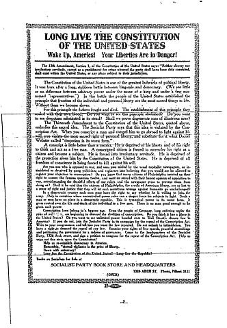 schenck v. united states leaflet (obverse)