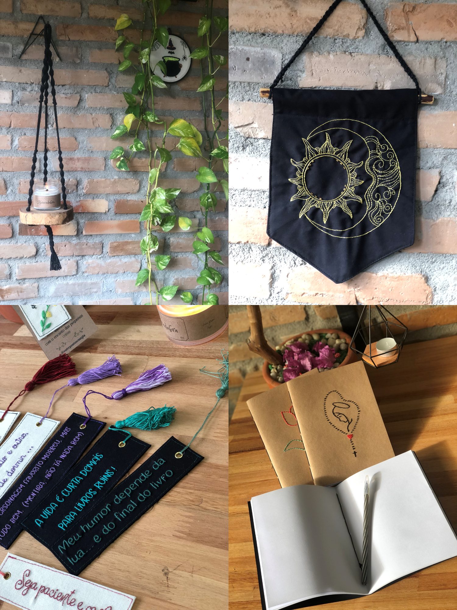 bordados decoração e papelaria