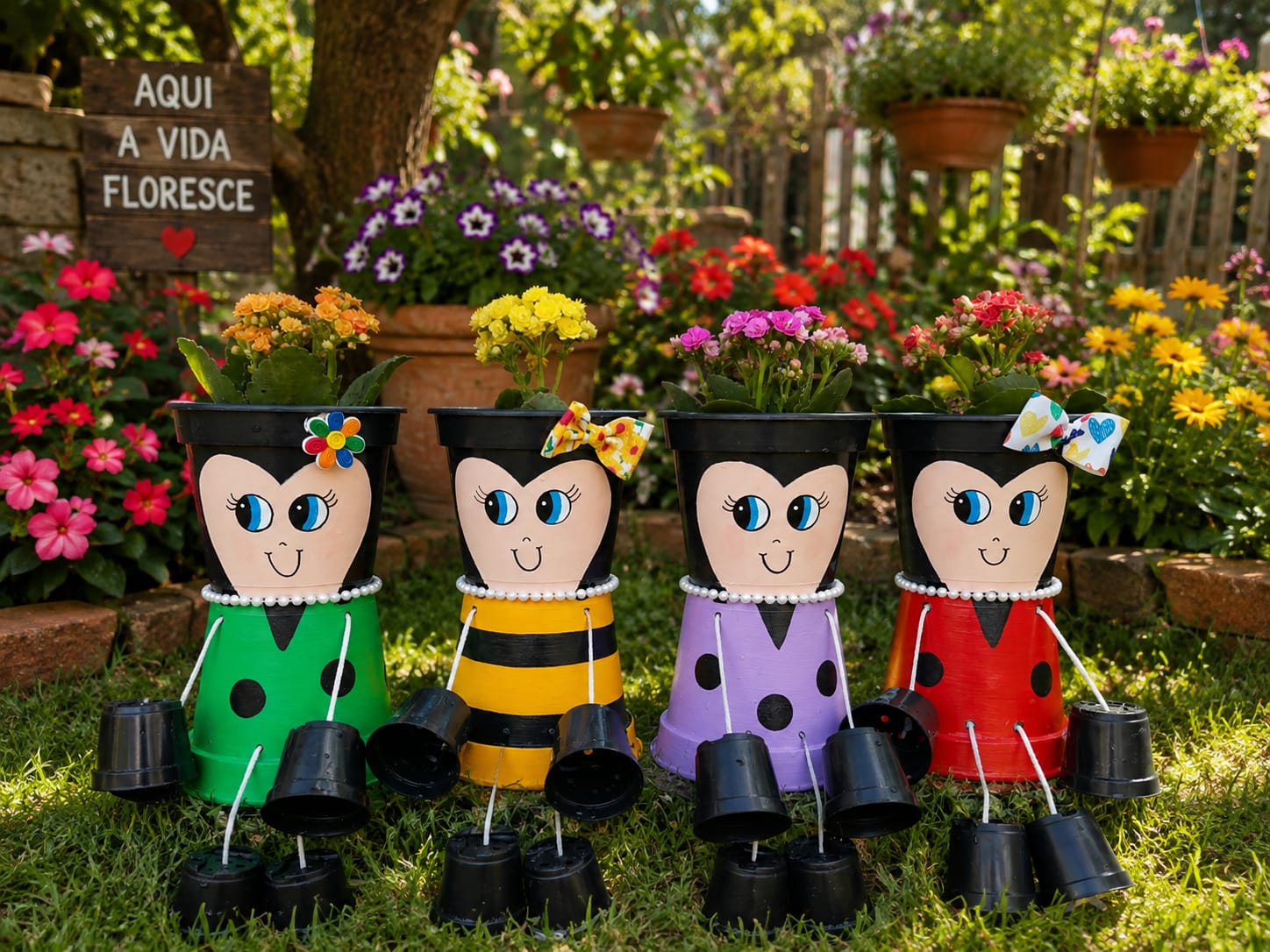 Artes de Quintal - Vasos Bonecas