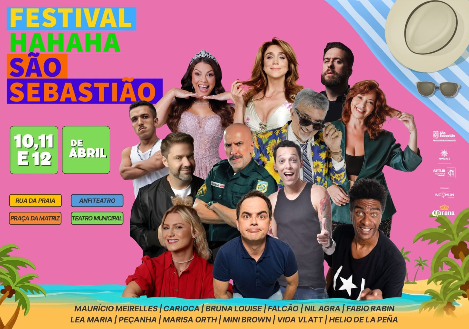 São Sebastião recebe 1ª edição do Festival HAHAHA com grandes nomes do humor neste fim de semana