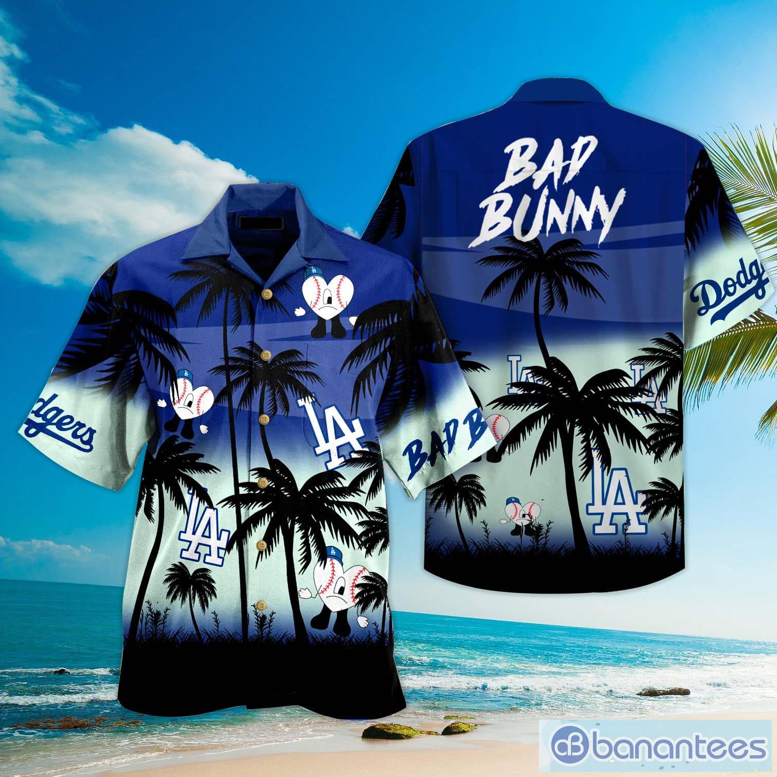 Bad Bunny Dodgers Hawaiian Shirt For Fans Product Photo 1