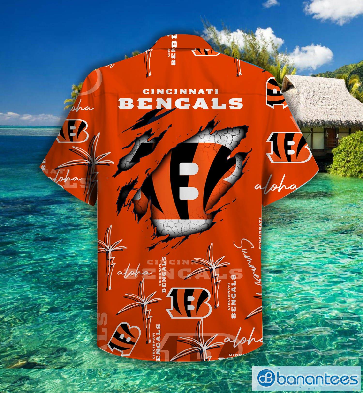 Cincinnati Bengals Nfl Palm On Elie Hawaiian Shirt For Fans Product Photo 2