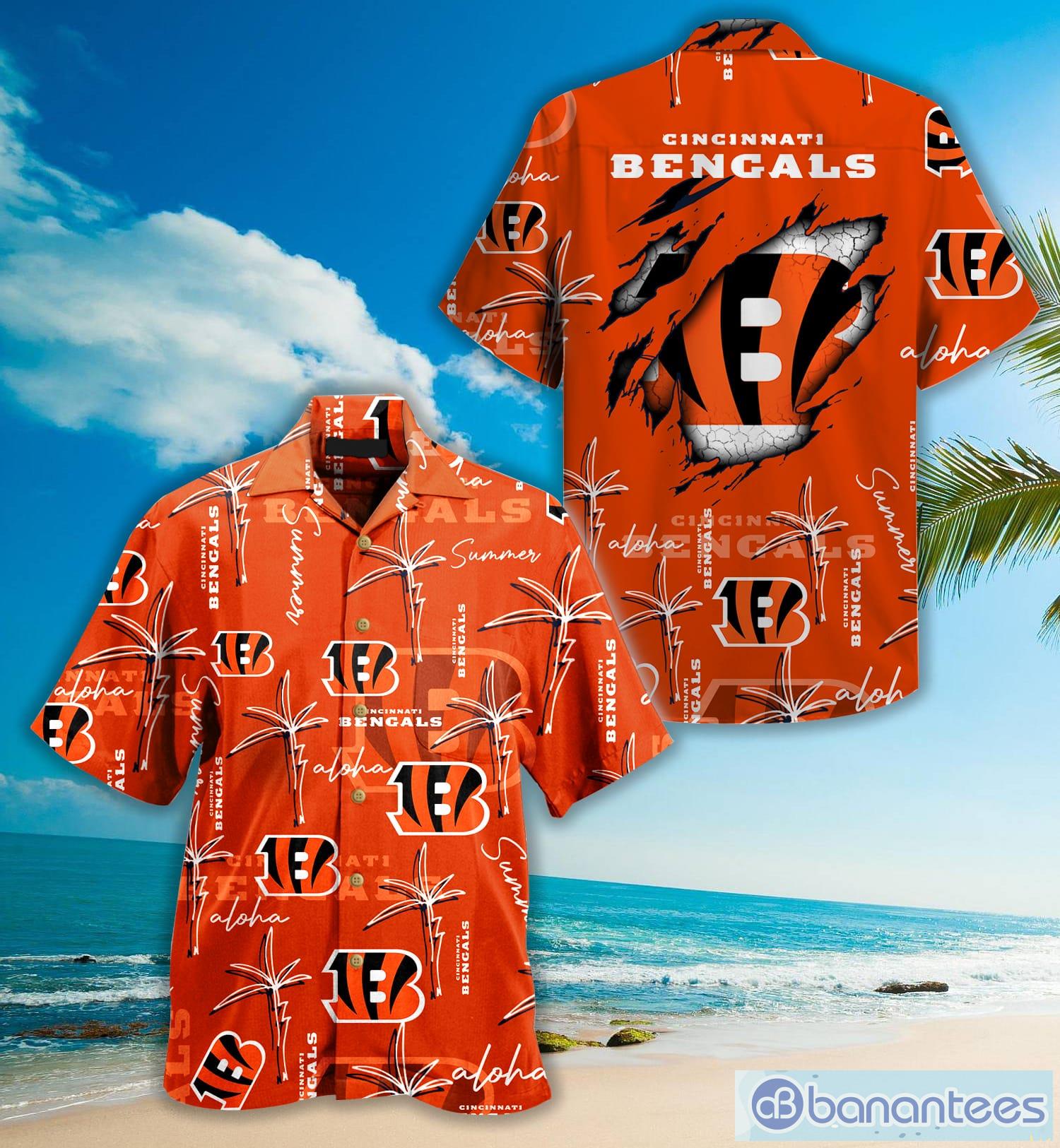 Cincinnati Bengals Nfl Palm On Elie Hawaiian Shirt For Fans Product Photo 1
