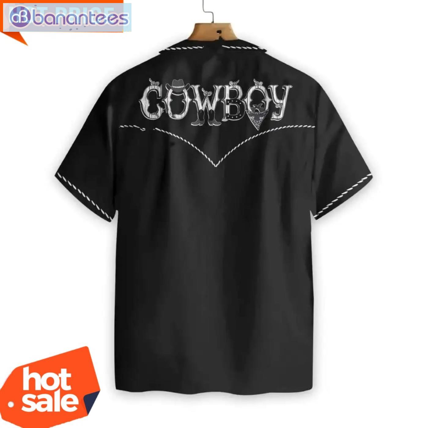 Cowboy Rodeo Texture Hawaiian Shirt Vintage Embroidered Texas Western Shirt Product Photo 2
