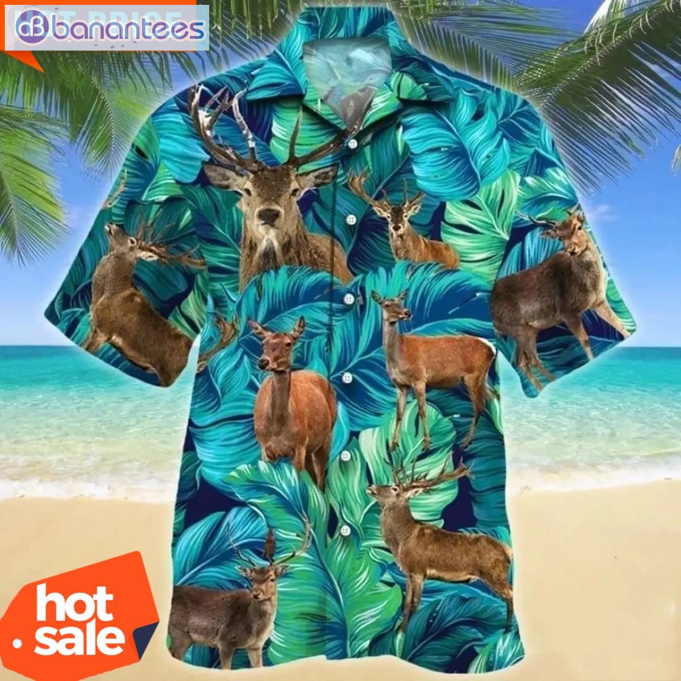 Deer Hawaiian Shirt Animal Lovers Hawaiian Shirt Product Photo 1