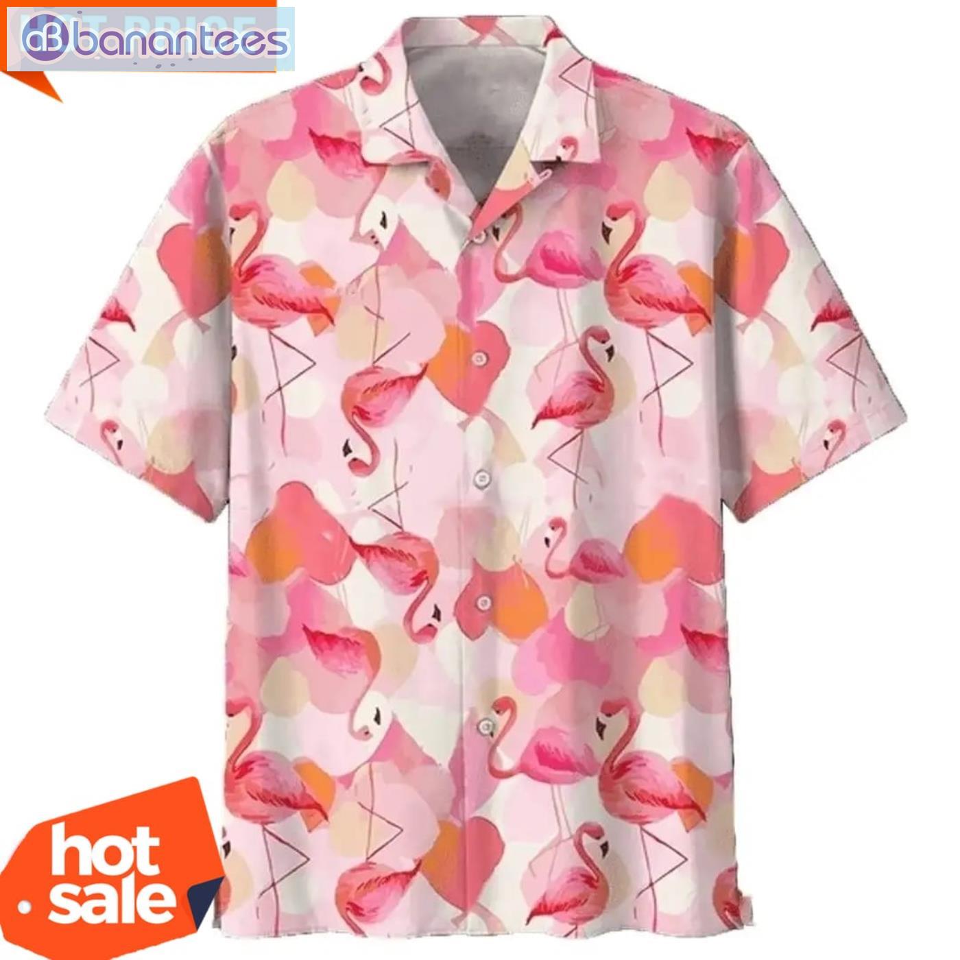 Flamingo Heart Pattern Hawaiian Shirt Best Hawaiian Shirts Product Photo 1