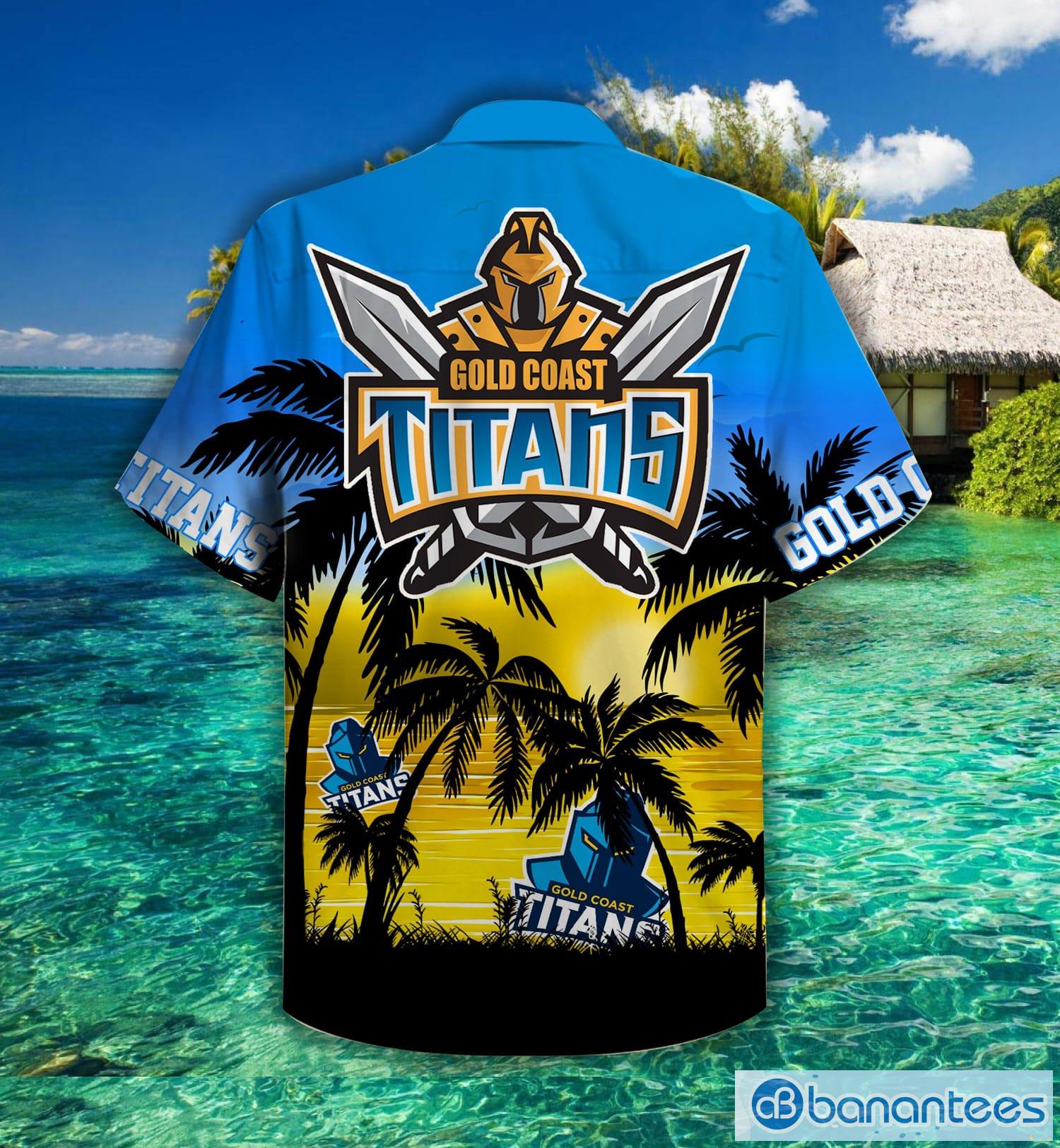 Gold Coast Titans Sunset Hawaiian Shirt For Fans Product Photo 2
