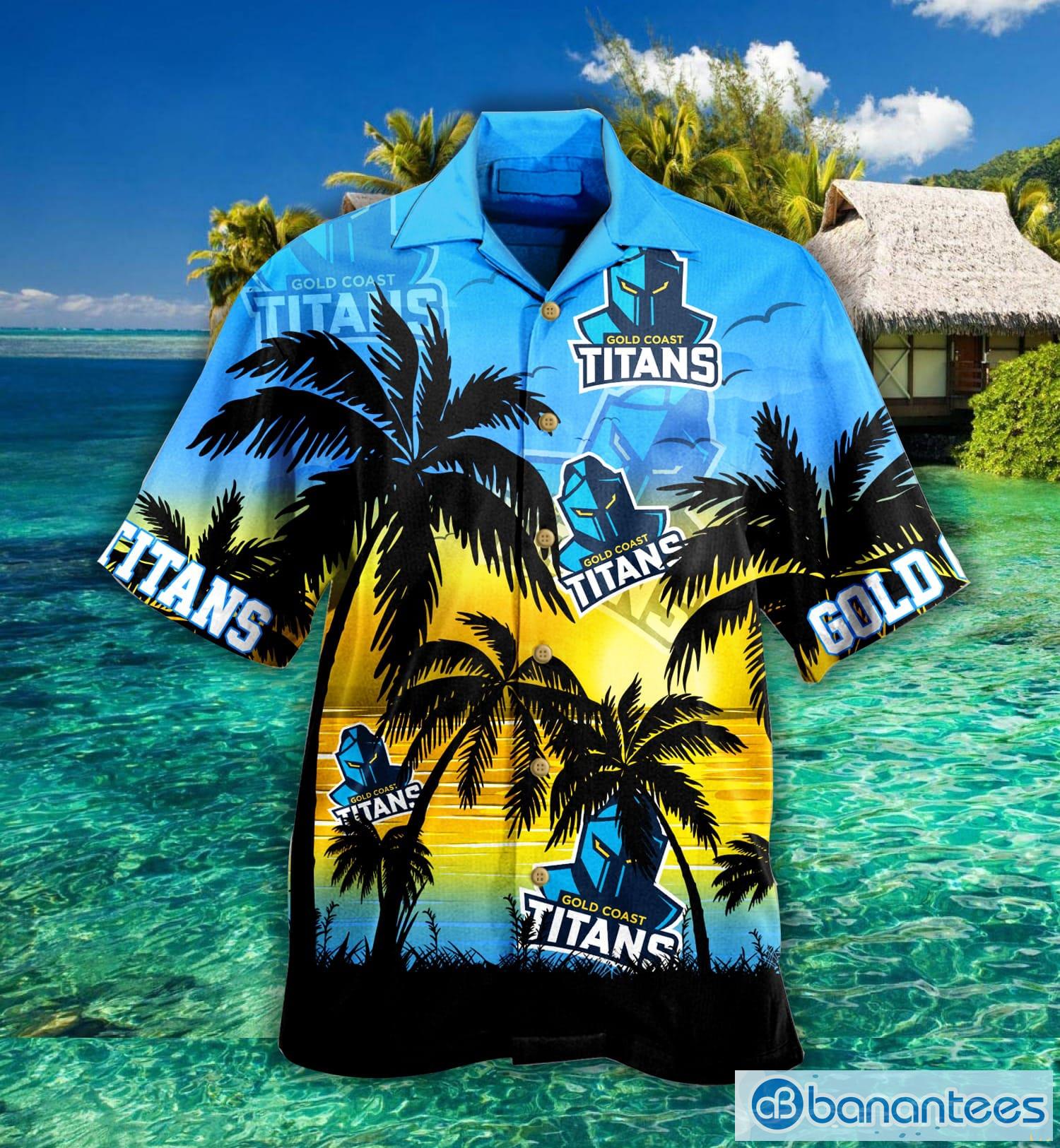 Gold Coast Titans Sunset Hawaiian Shirt For Fans Product Photo 1