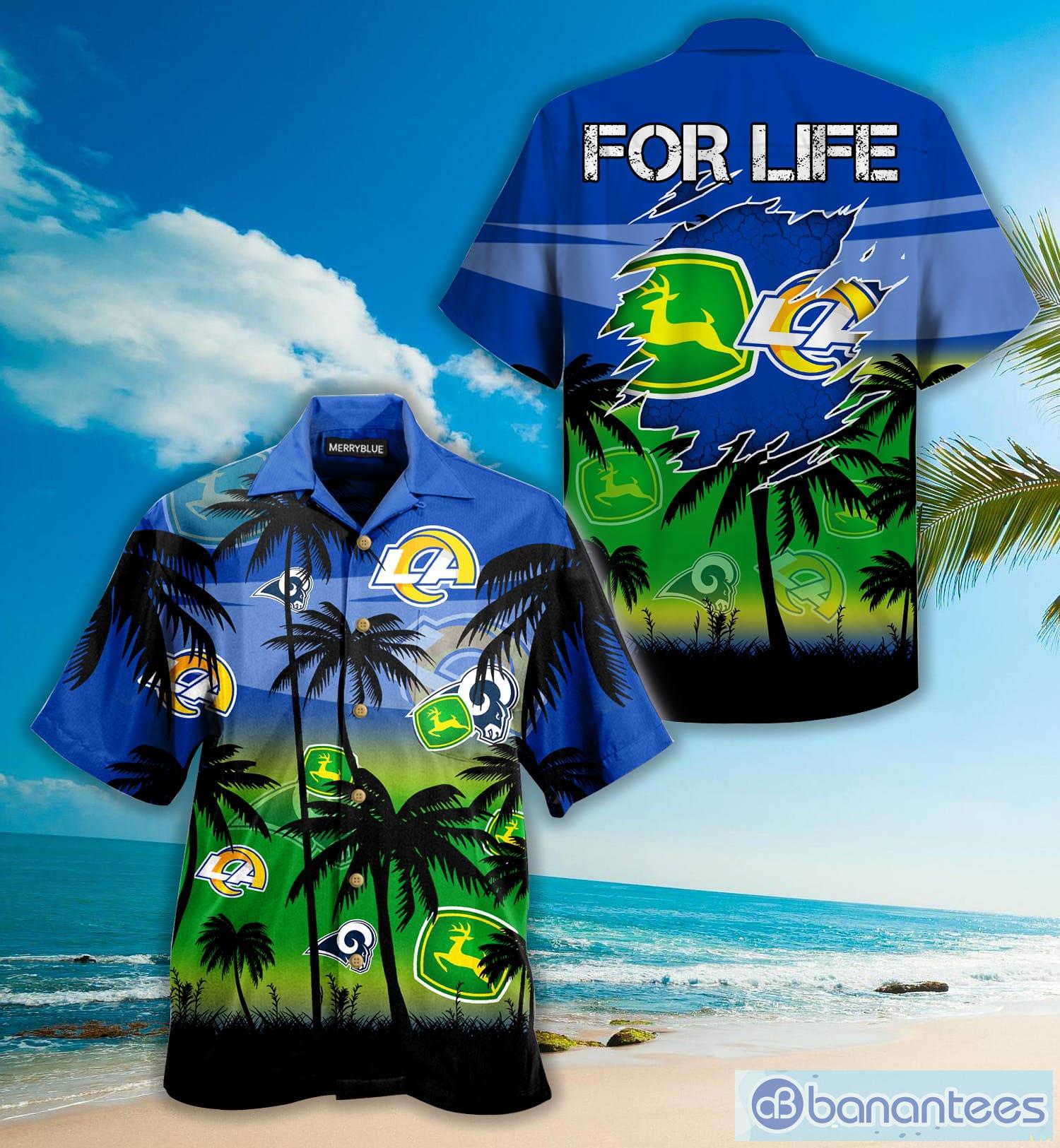 Los Angeles Rams Nfl John Deere Nfl Hawaiian Shirt For Fans Product Photo 1