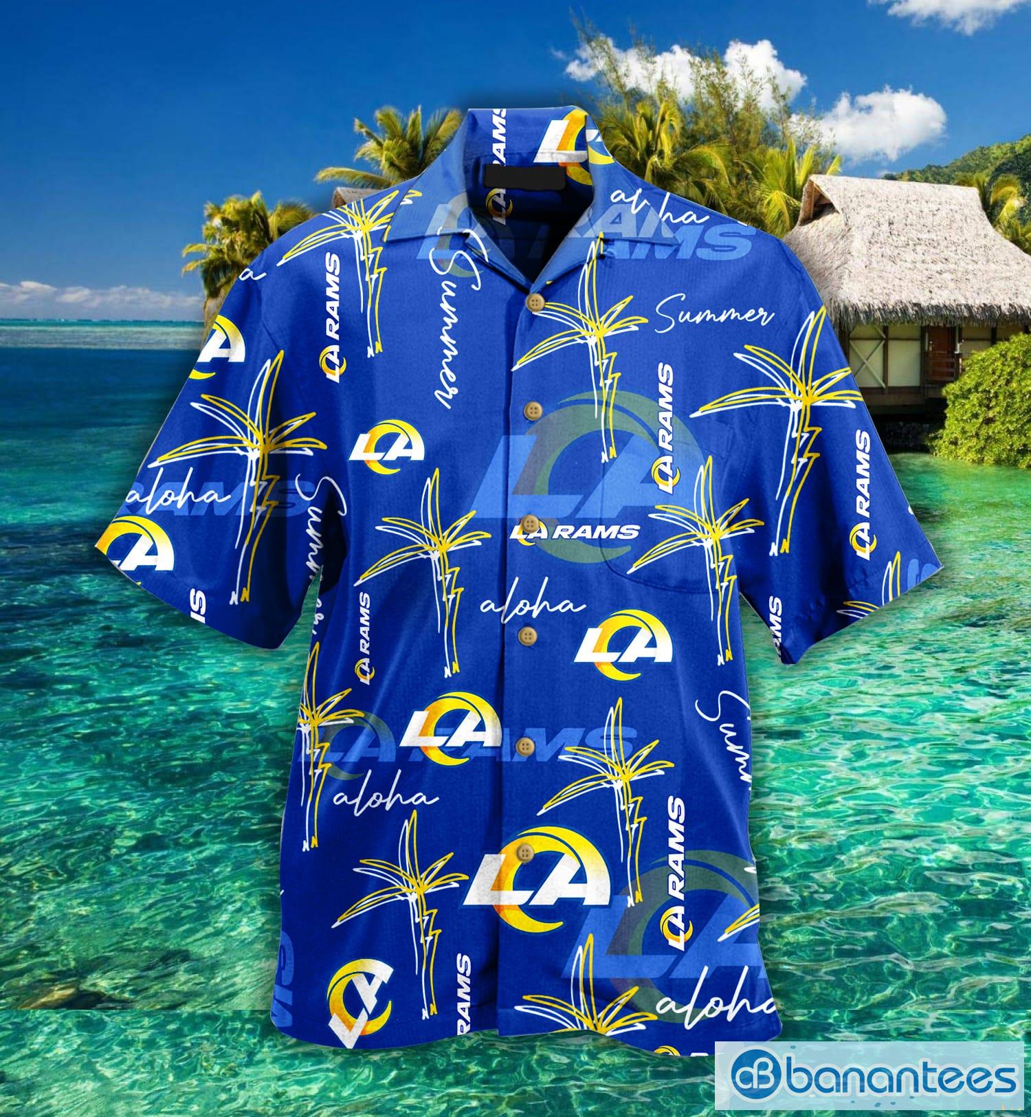 Los Angeles Rams Nfl Palm On Elie Hawaiian Shirt For Fans Product Photo 3