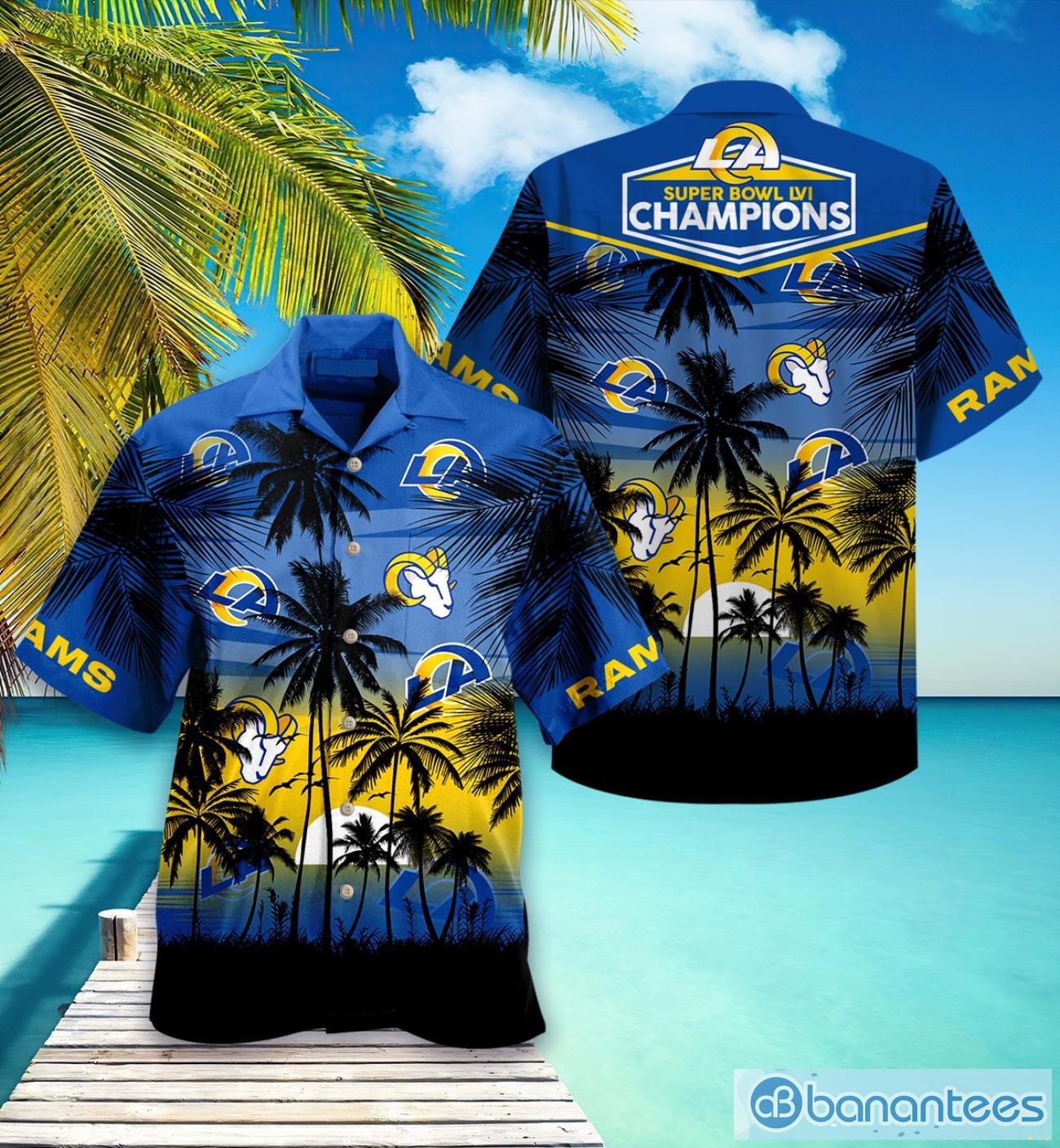 Los Angeles Rams Super Bowl Lvi Champions Coconut Hawaiian Shirt Product Photo 2