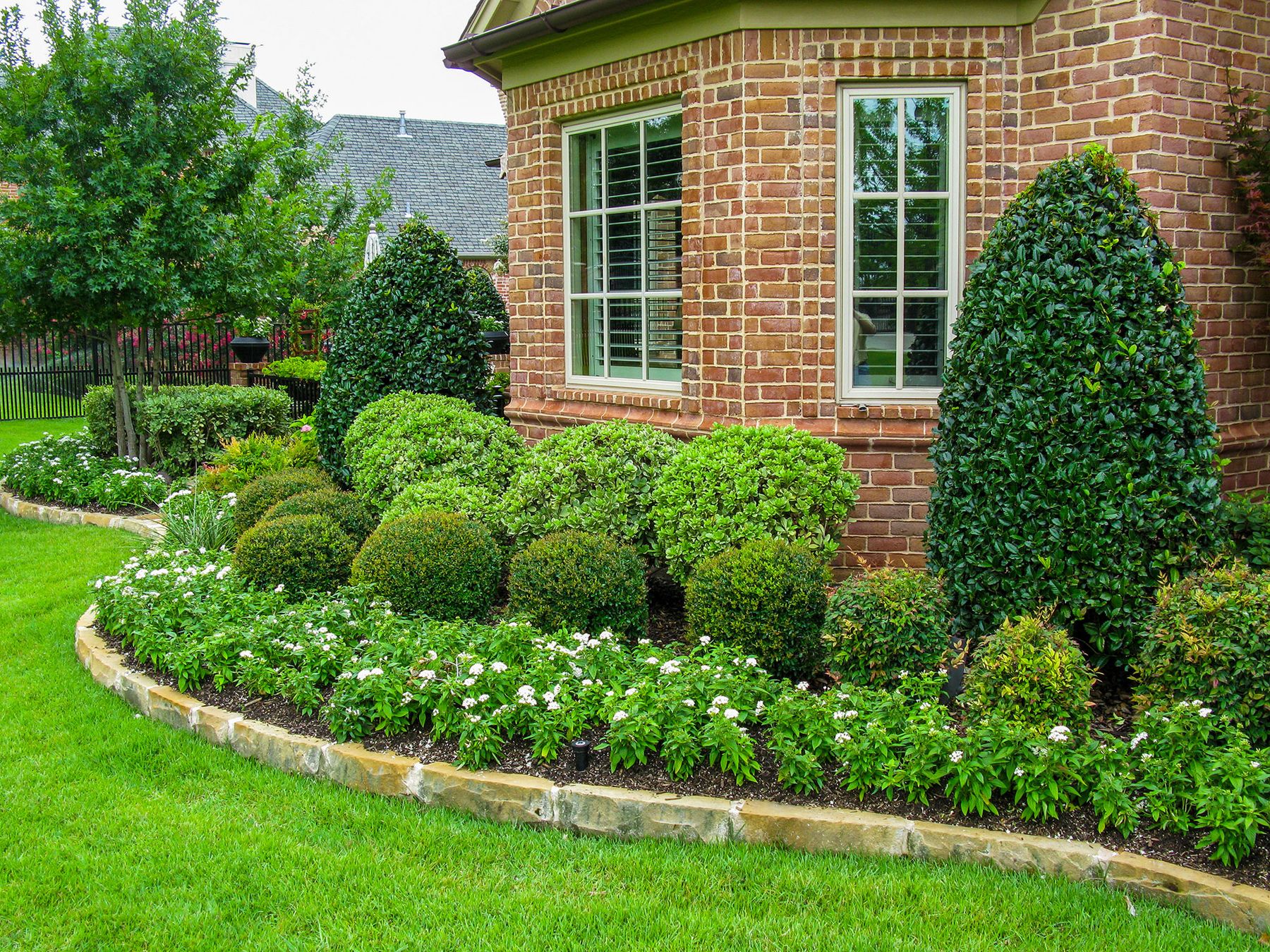 McCurry Residence Meticulously Shaped Shrubs