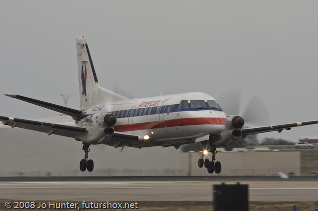 An airplane: SAAB 340B  taken during ISAP 2008: DFW Airport, 01-03-2008