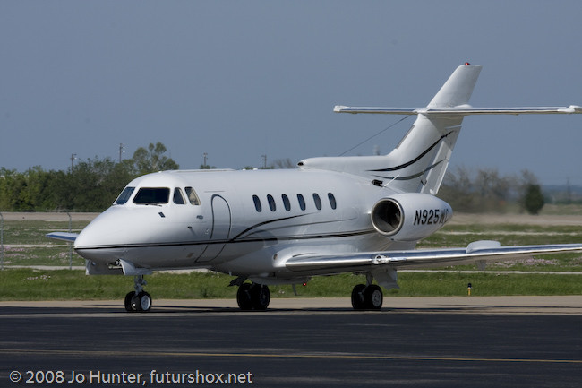 An airplane: Hawker-Siddley HS-125  taken during Collings Foundation Tour, Austin Bergstrom, 04-04-2008