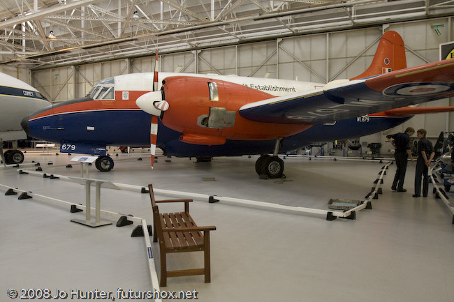 An airplane: Vickers  Varsity taken during RAF Cosford museum visit, 09-07-2008
