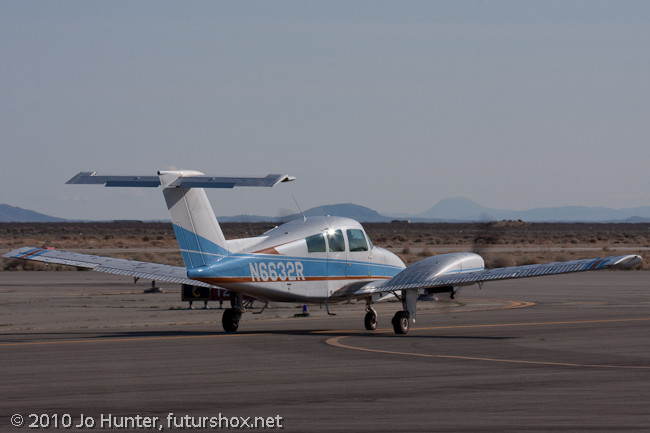 An airplane: Beech 76  taken during A visit to Mojave, 03-03-2010