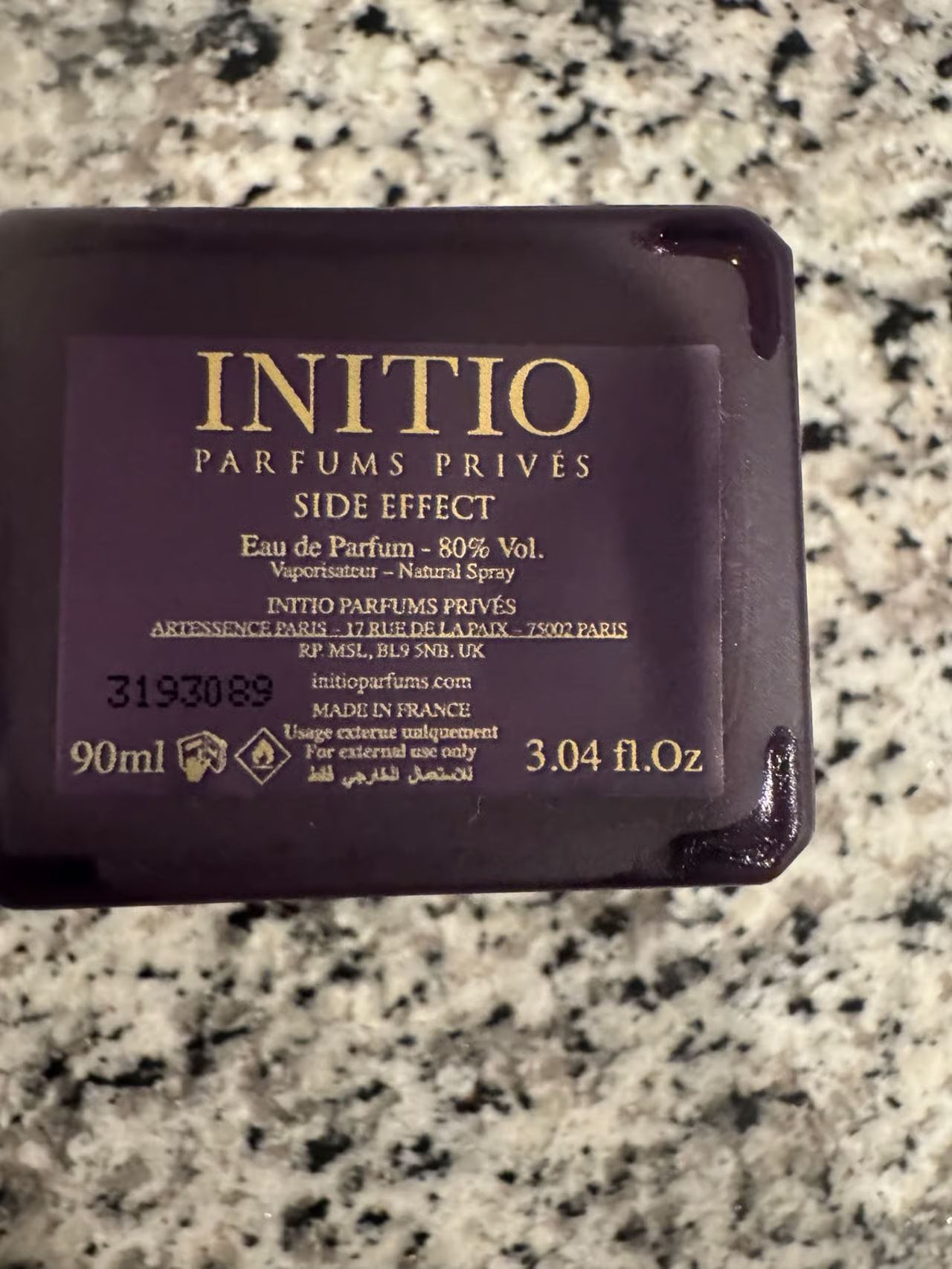 Initio Parfums Prives Side Effect Initio Parfums Prives 3.4 oz / 100ml Preowned Without Packaging thumbnail 2