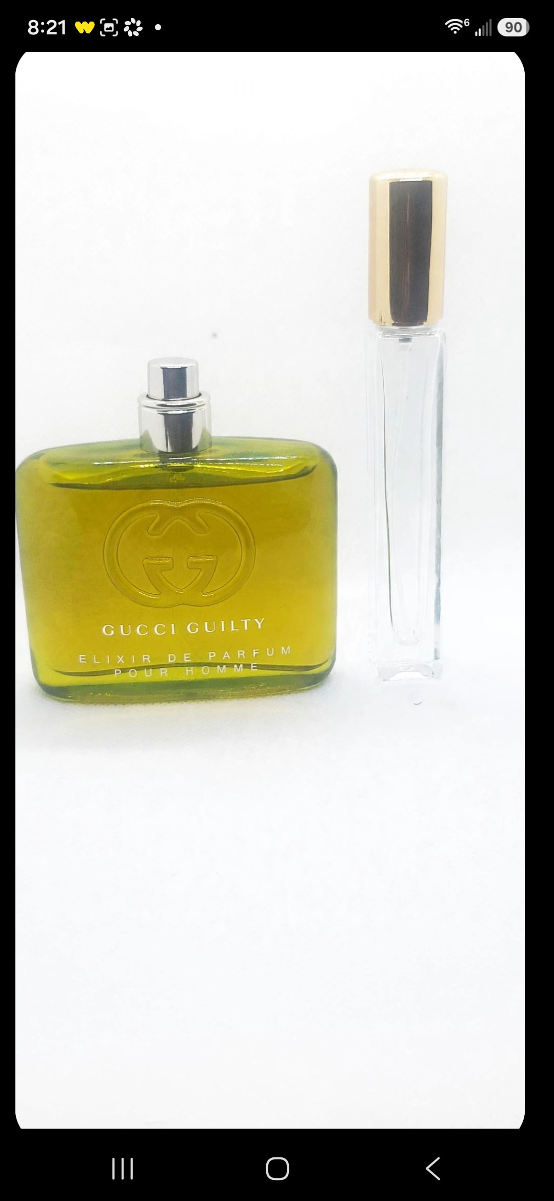 Gucci Guilty Elixir de Parfum pour Homme Gucci cologne 0.33 oz / 10ml Decant thumbnail 3