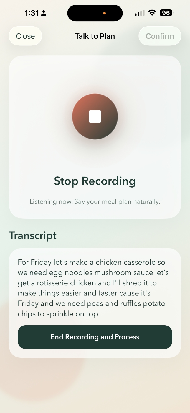 Weekdish screenshot 2
