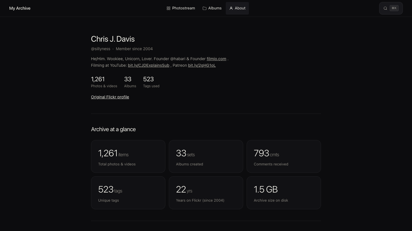 Flickr Archive screenshot 6
