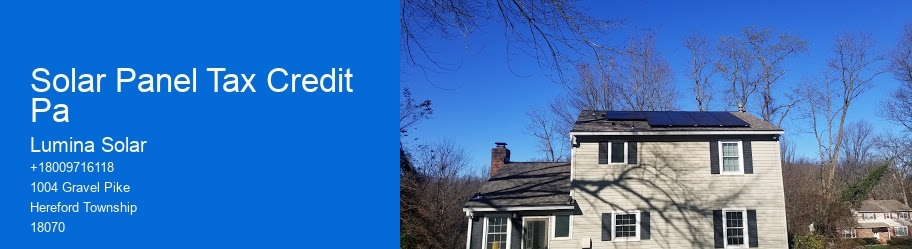 Solar Panel Tax Credit Pa