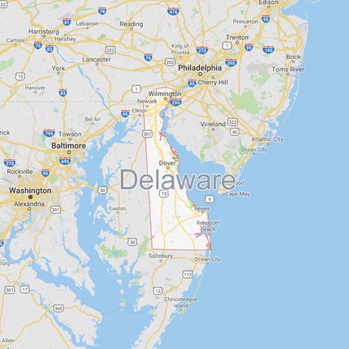 Delaware state map Delaware state map