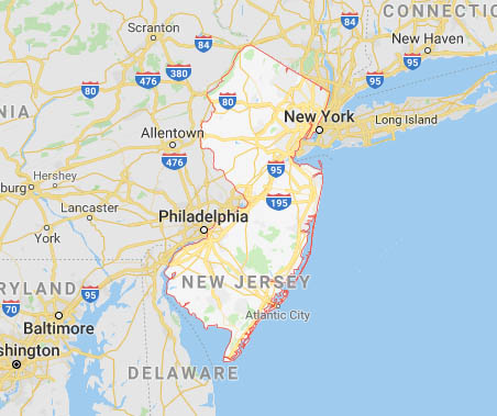 State map of New Jersey State map of New Jersey