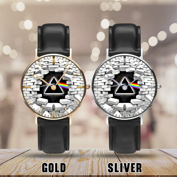 Pink Floyd Black Stitched Leather Watch – HUNGVV5498