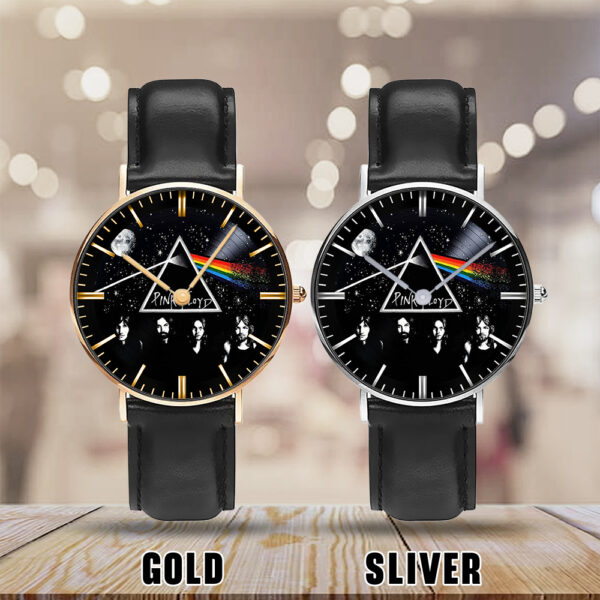 Pink Floyd Black Stitched Leather Watch – HUNGVV5499