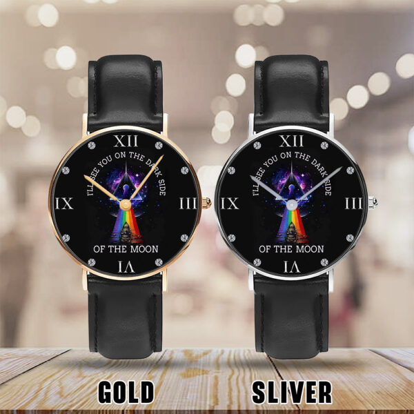 Pink Floyd Black Stitched Leather Watch – HUNGVV5561