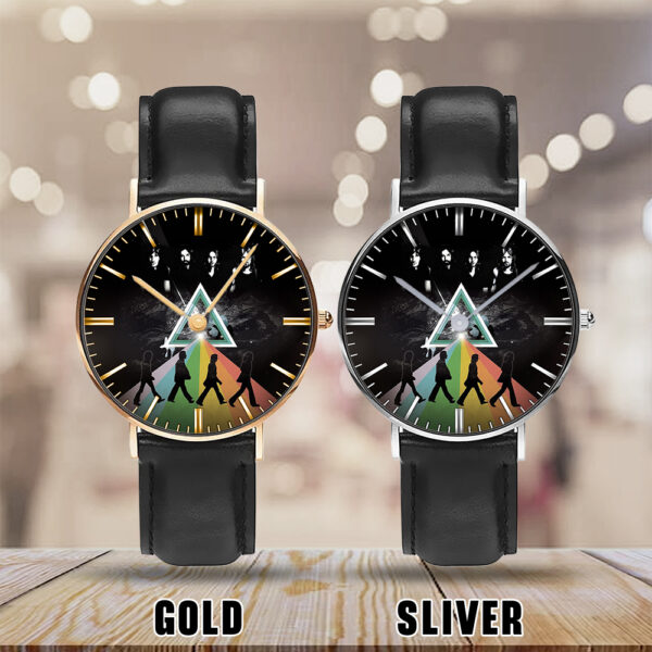 Pink Floyd Black Stitched Leather Watch – HUNGVV5665