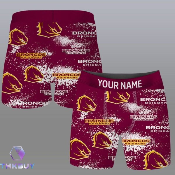 NRL Personalized Broncos Men's Boxers - Image 3